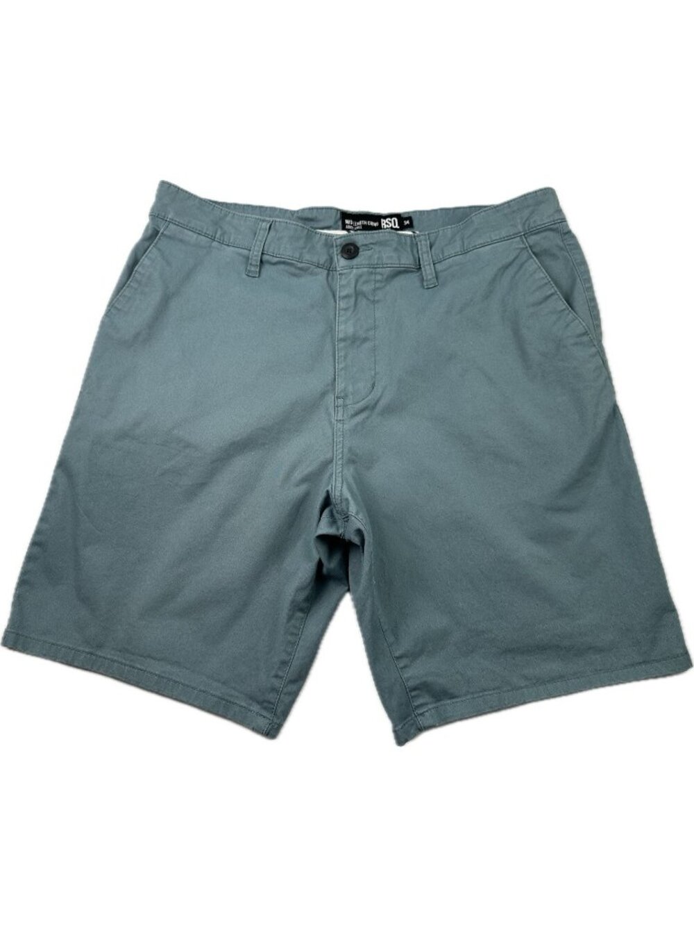 RSQ Men’s Stretch Chino Shorts Mid Length 34 Green Inseam 8”